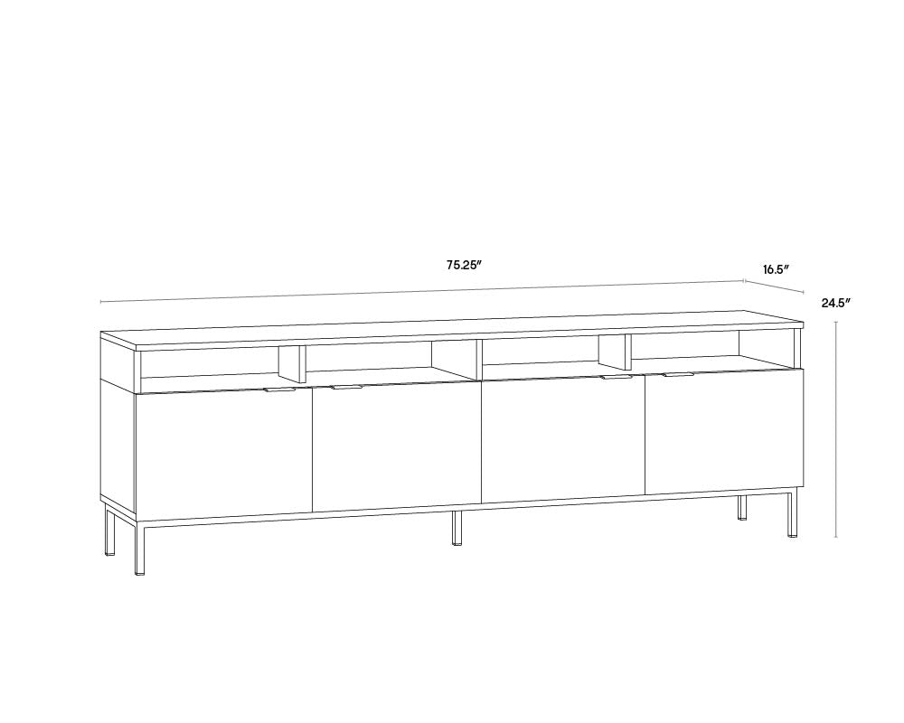 SP - CONSOLE ET ARMOIRE MULTIMÉDIA MODULAIRES AMBROSE
