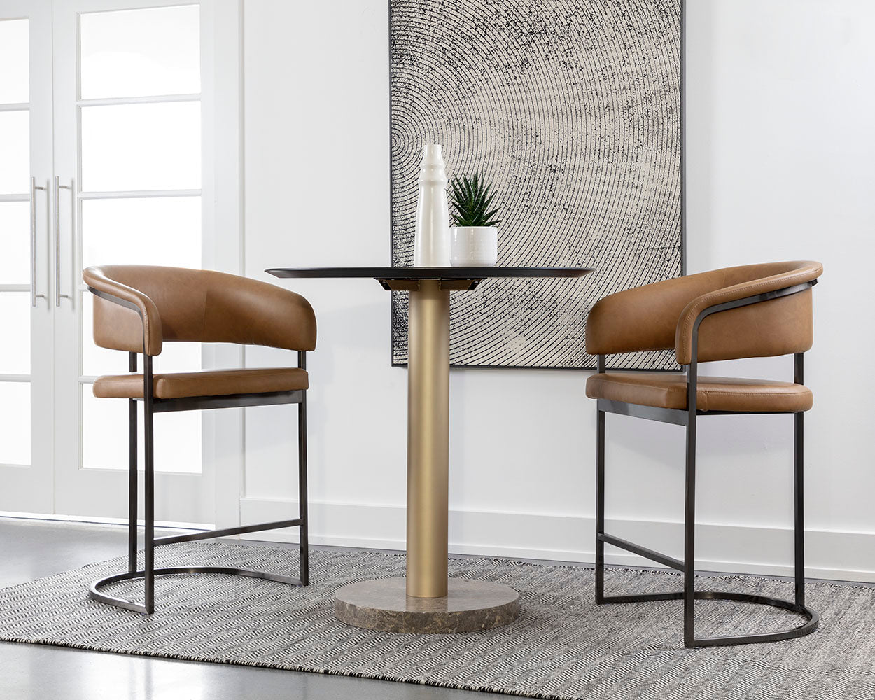 SP - TABOURET DE COMPTOIR MARRIS - GUNMETAL