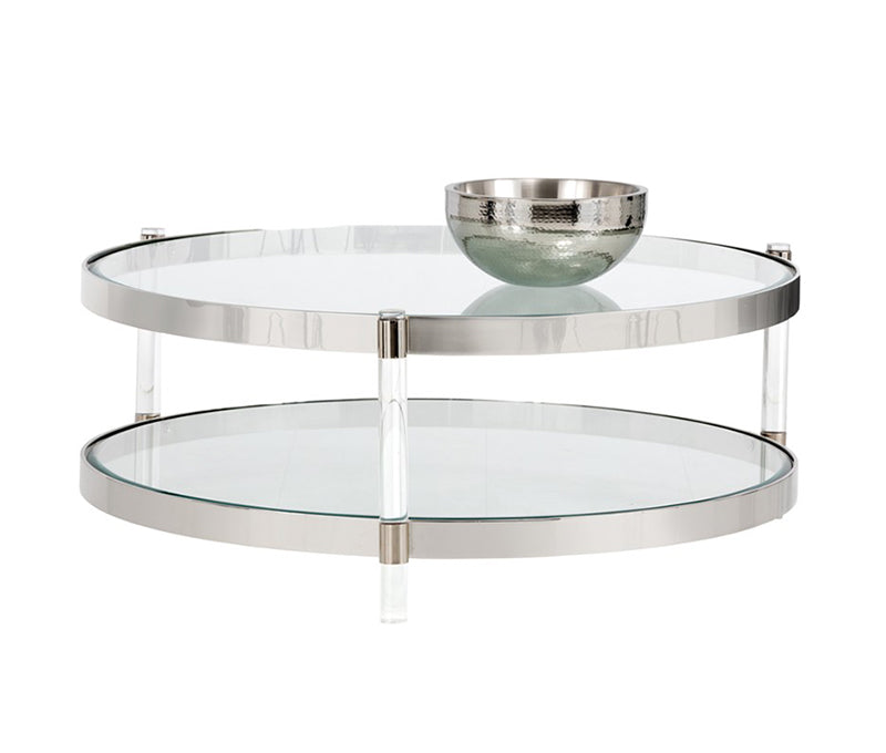 SP - TABLE BASSE YORK ARGENTÉE