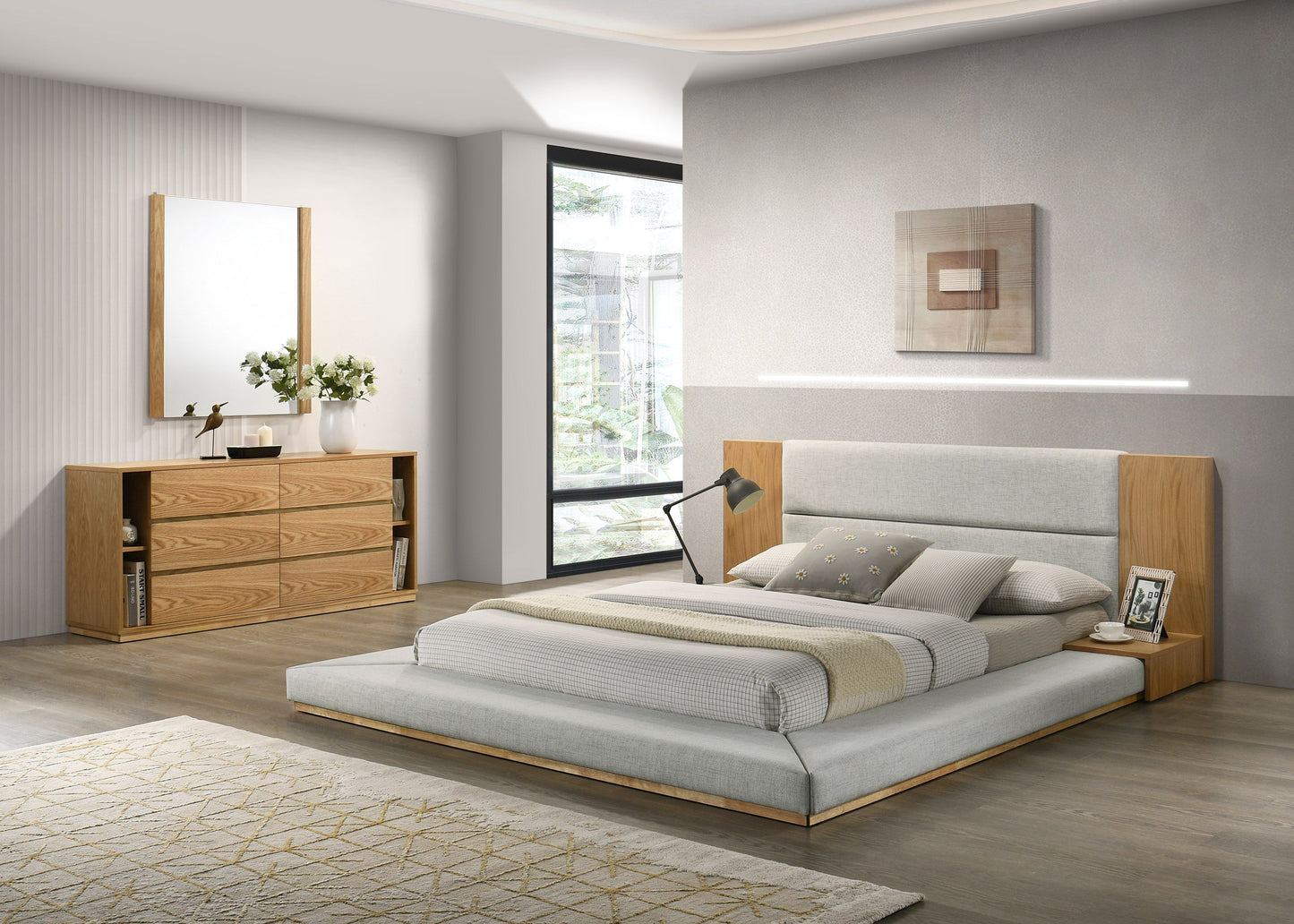 VG - NOVA DOMUS JAGGER LIT MODERNE EN CHÊNE NATUREL