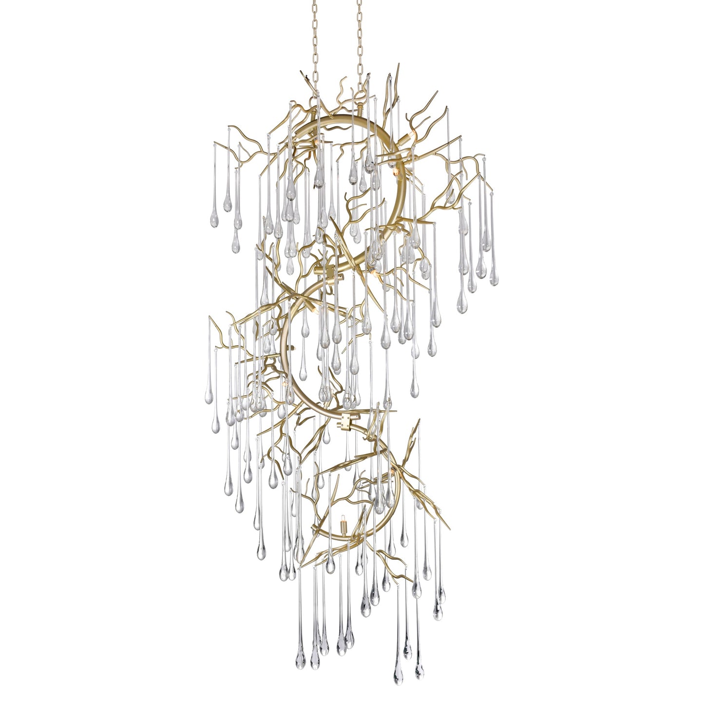 CW - LUSTRE EN CASCADE EN FORME DE LARMES