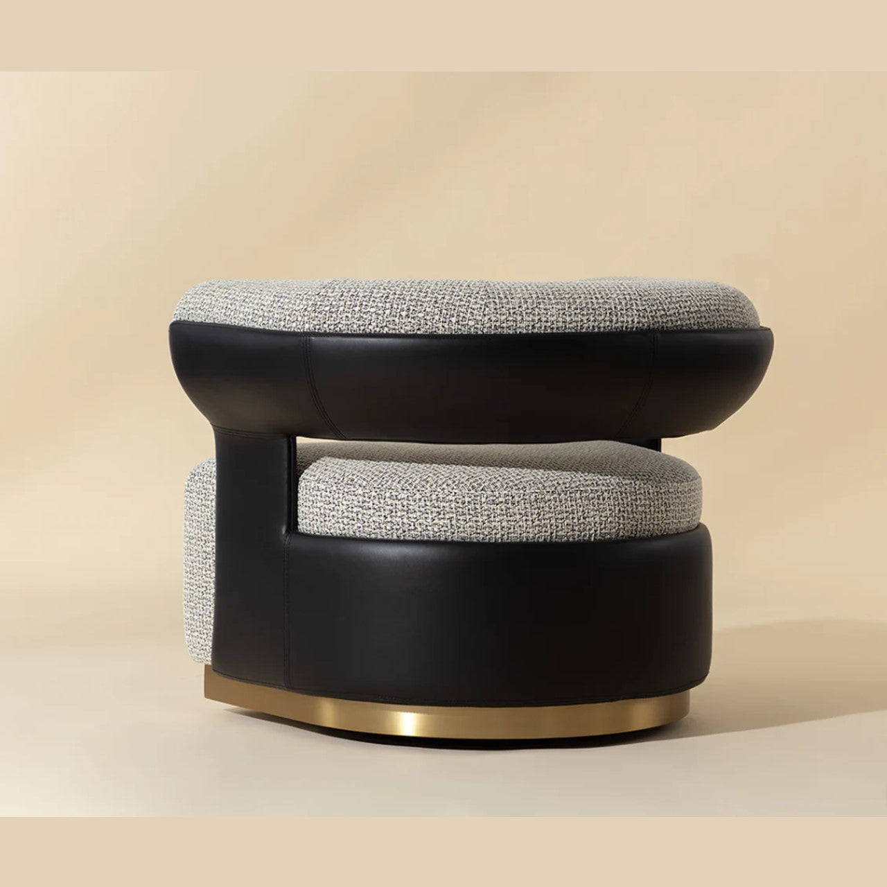 SP - FAUTEUIL LONG PIVOTANT OLIDA - HELIOS CHECK NOIR