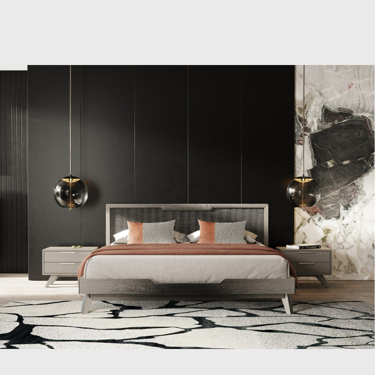 VG - NOVA DOMUS SORIA LIT MODERNE GRIS LAVÉ