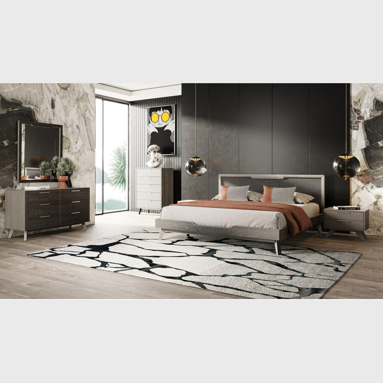 VG - NOVA DOMUS SORIA LIT MODERNE GRIS LAVÉ