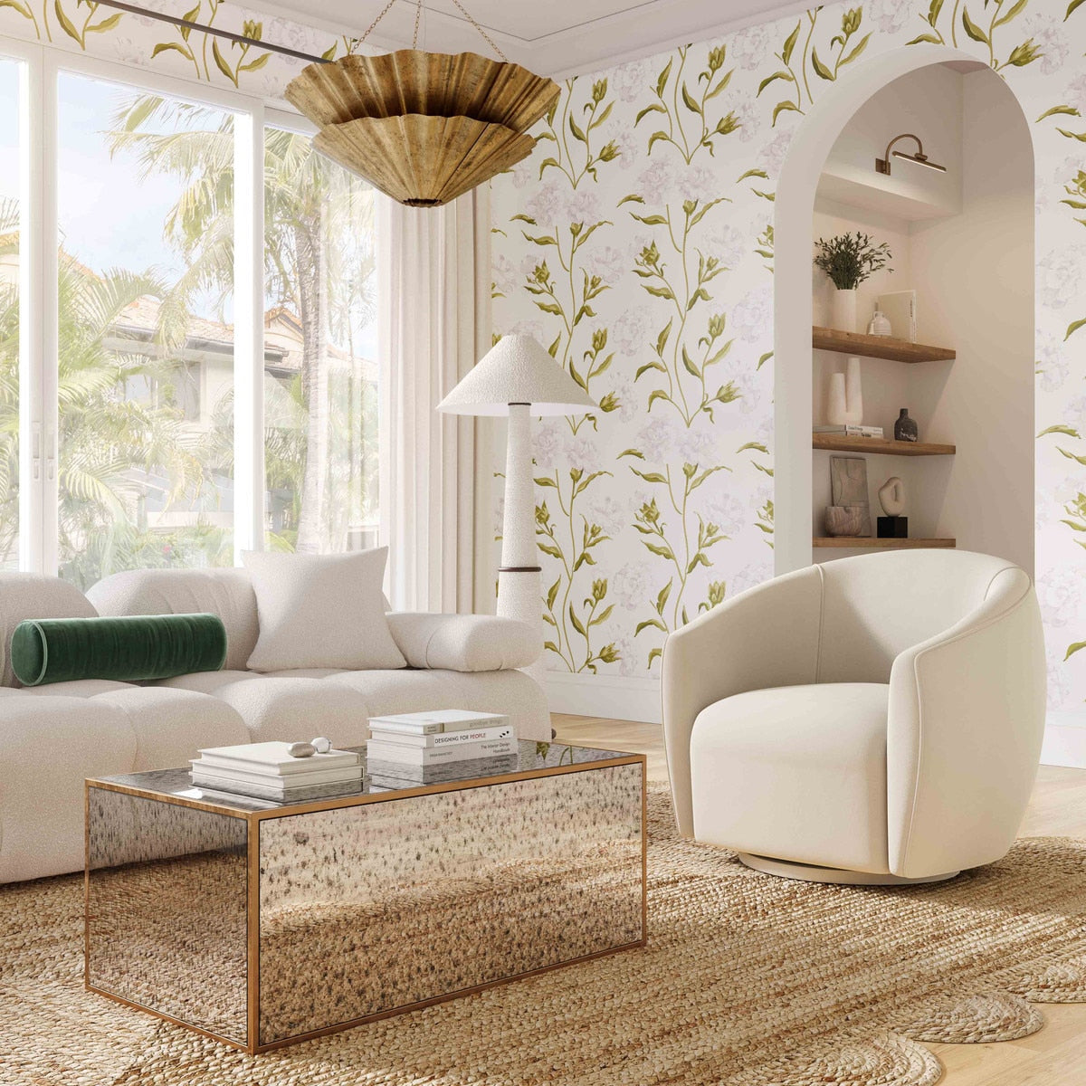 TV - Fauteuil pivotant en velours Jordan