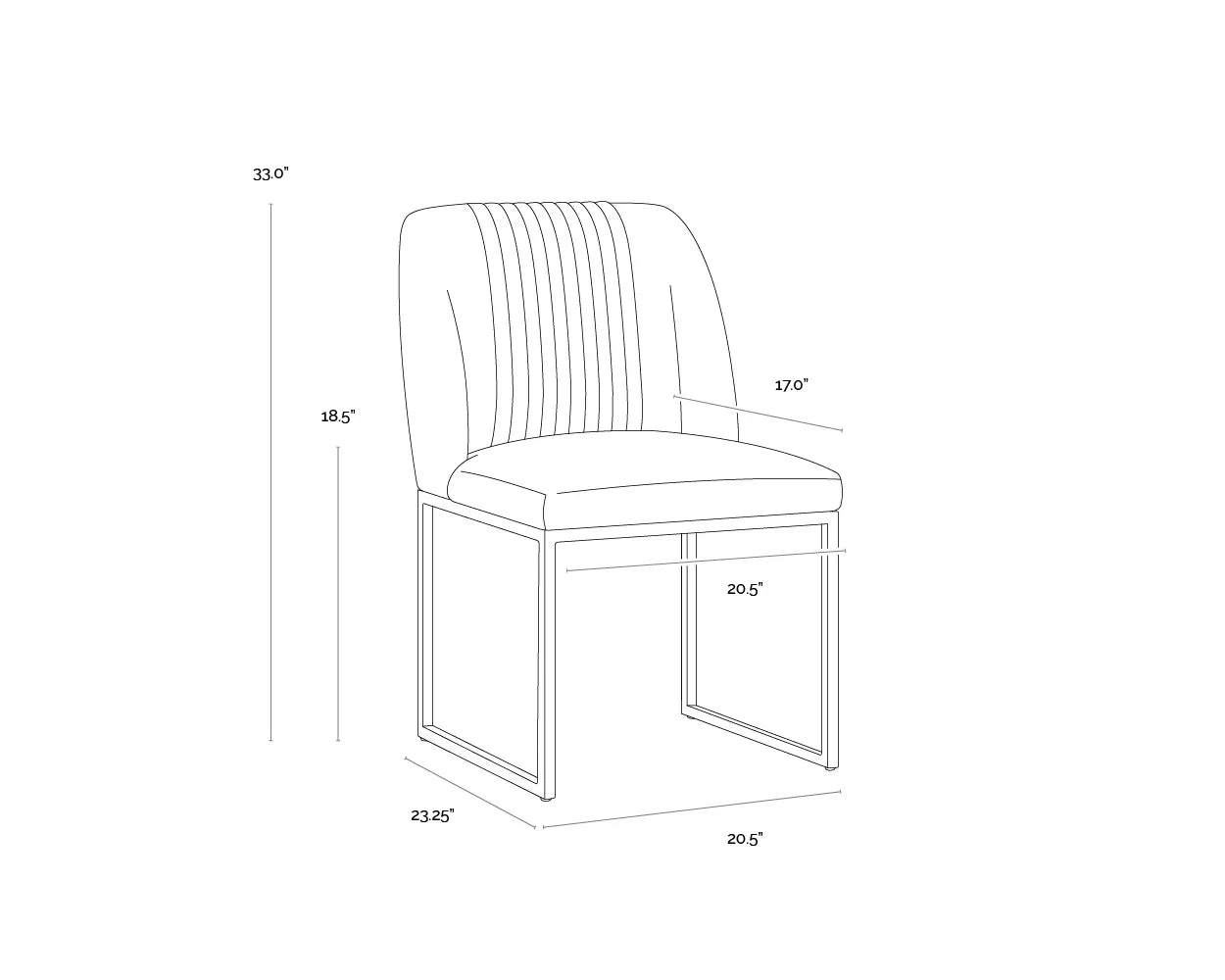 SP - CHAISE DE SALLE À MANGER NEVIN