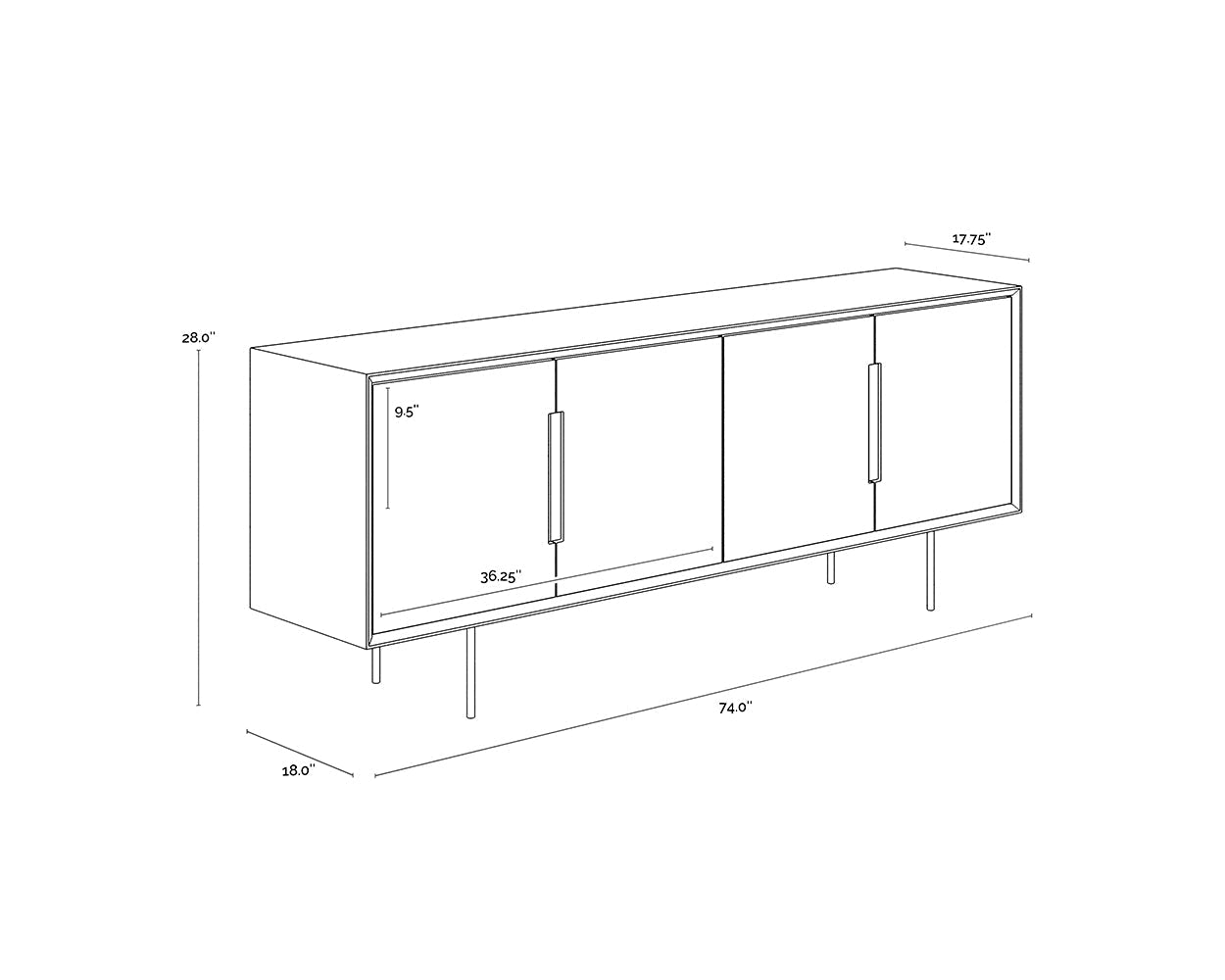 SP- CONSOLE MÉDIA ET ARMOIRE DANBURY