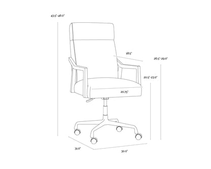 SP - CHAISE DE BUREAU COLLIN - MARRON