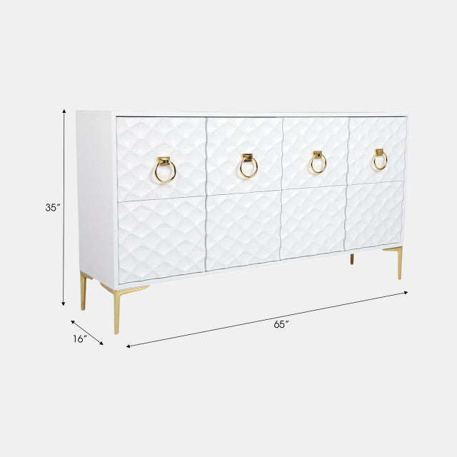 SB- Console Blanc et Or