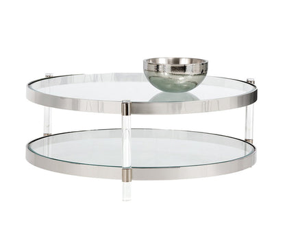 SP - TABLE BASSE YORK ARGENTÉE