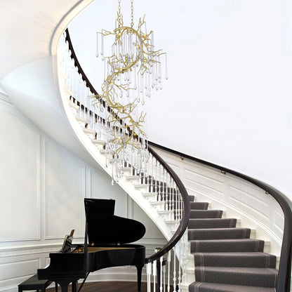 CW - LUSTRE EN CASCADE EN FORME DE LARMES