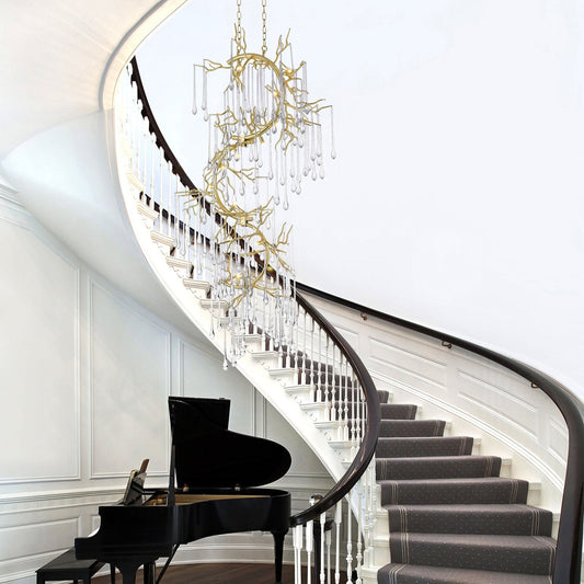 CW - LUSTRE EN CASCADE EN FORME DE LARMES