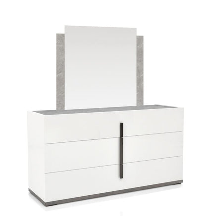 ST - COMMODE ET MIROIR MARA BLANC