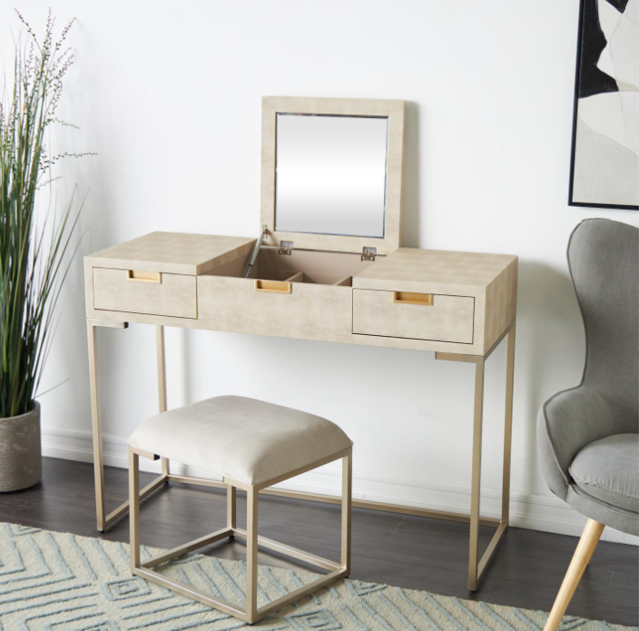UA - MEUBLE-LAVABO EN BOIS GRIS CLAIR