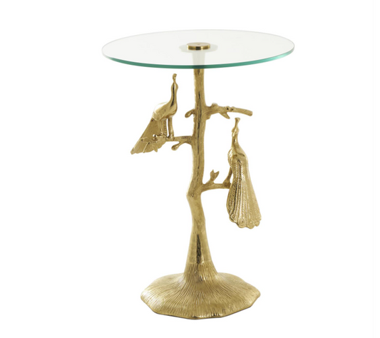UA- TABLE D'APPOINT TEXTURÉE PEACOCK