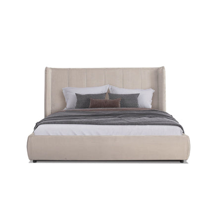 VG - MODREST EMILIA - LIT MODERNE EN VELOURS BEIGE