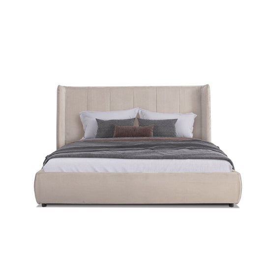VG - MODREST EMILIA - LIT MODERNE EN VELOURS BEIGE