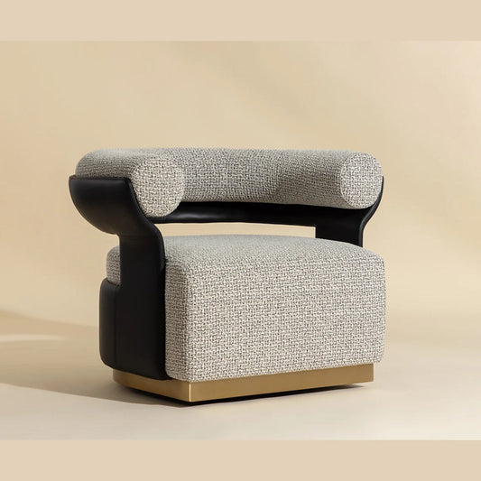 SP - FAUTEUIL LONG PIVOTANT OLIDA - HELIOS CHECK NOIR
