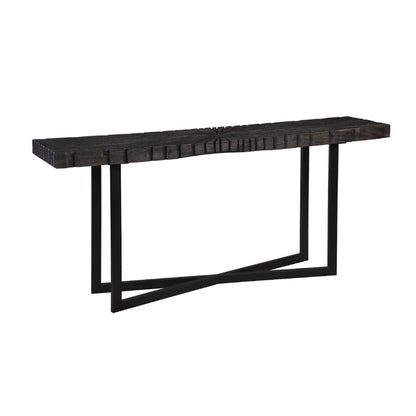 PC - CONSOLE POUR TRONÇONNEUSE, NOIR BRÛLÉ, BASE EN CROIX DE FER NOIRE