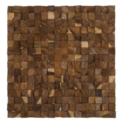 PC-BLOCKS WALL ART, BOIS CHAMCHA, NATUREL, LG
