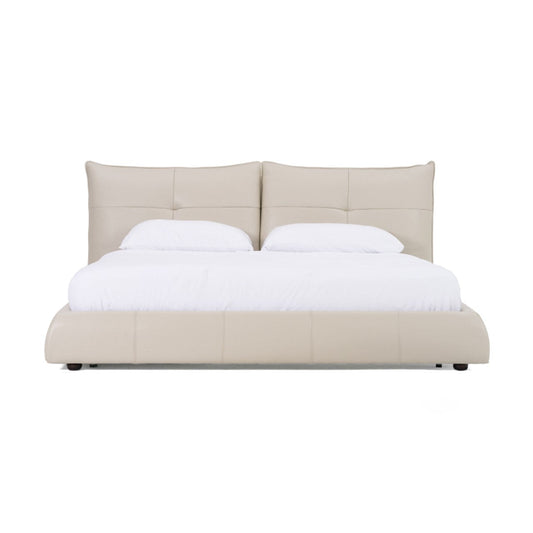 VG -MODREST PATRICK - LIT MODERNE EN CUIR GRIS CLAIR