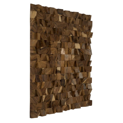 PC-BLOCKS WALL ART, BOIS CHAMCHA, NATUREL, LG