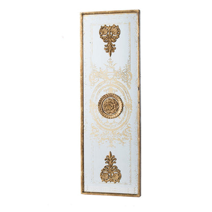 AB - DÉCORATION MURALE MIROIR ENCADRÉ, LOT DE 2 MÉTALLISÉS DORÉS