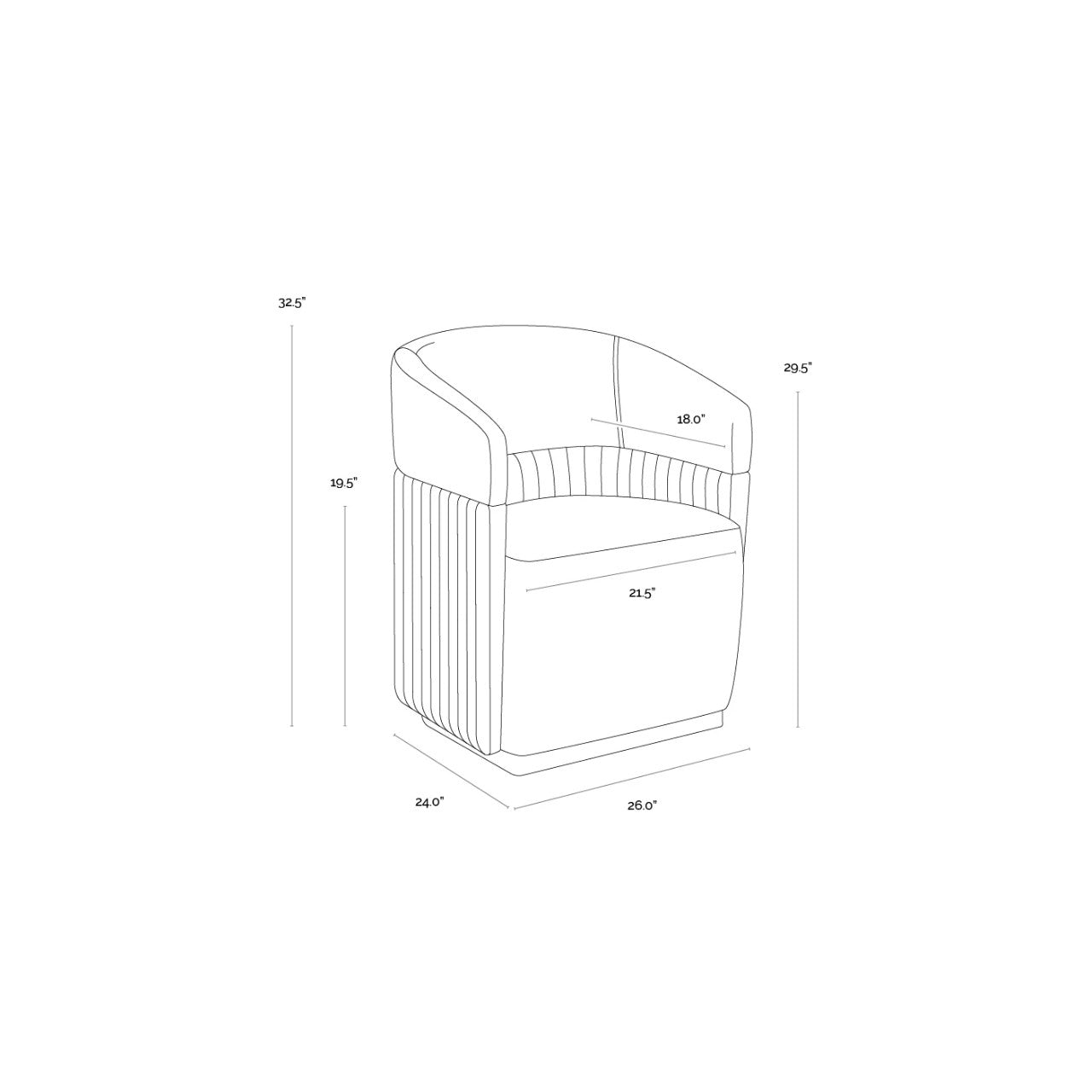 SP - FAUTEUIL LONG À ROULETTES GENVAL