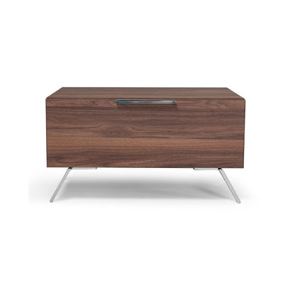 VG - NOVA DOMUS BROOKLYN - ENSEMBLE LIT + TABLES DE NUIT MODERNE ITALIEN EN NOYER