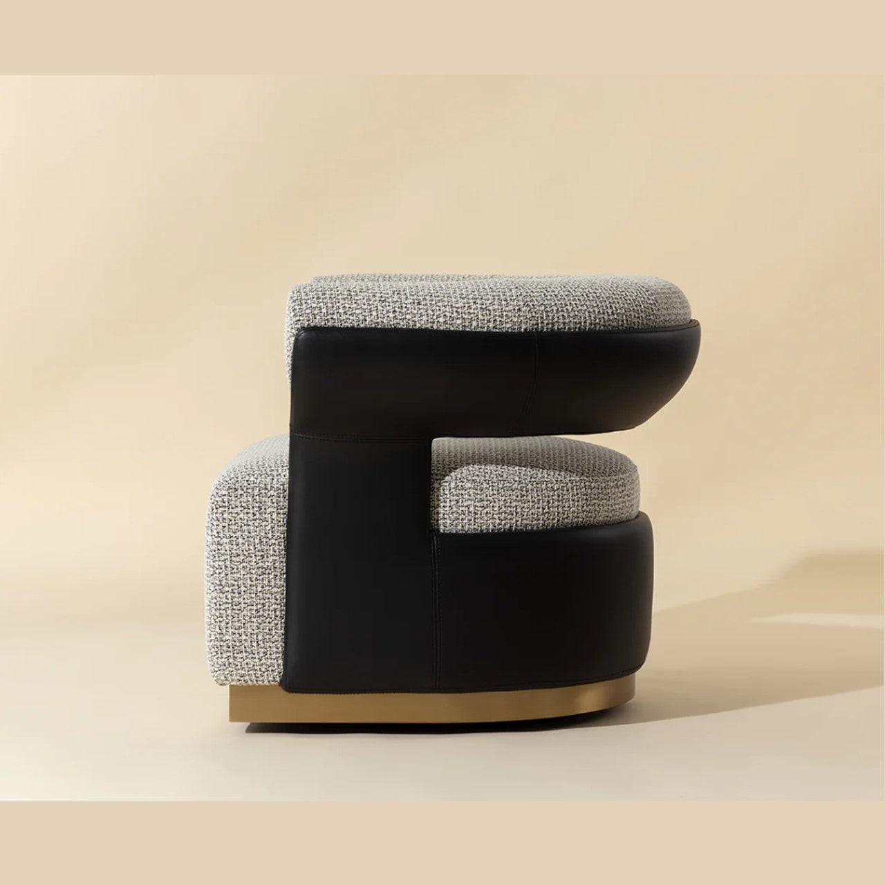 SP - FAUTEUIL LONG PIVOTANT OLIDA - HELIOS CHECK NOIR