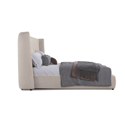 VG - MODREST EMILIA - LIT MODERNE EN VELOURS BEIGE