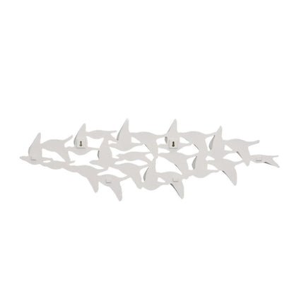 PC - VOLÉE D'OISEAUX, ART MURAL, BLANC MAT