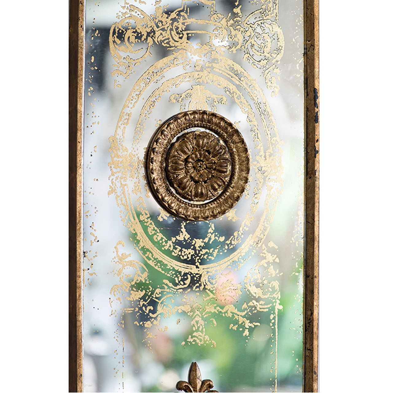 AB - DÉCORATION MURALE MIROIR ENCADRÉ, LOT DE 2 MÉTALLISÉS DORÉS