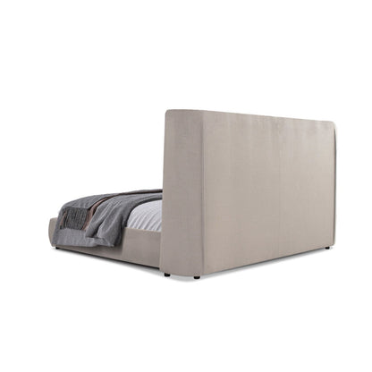 VG - MODREST EMILIA - LIT MODERNE EN VELOURS BEIGE