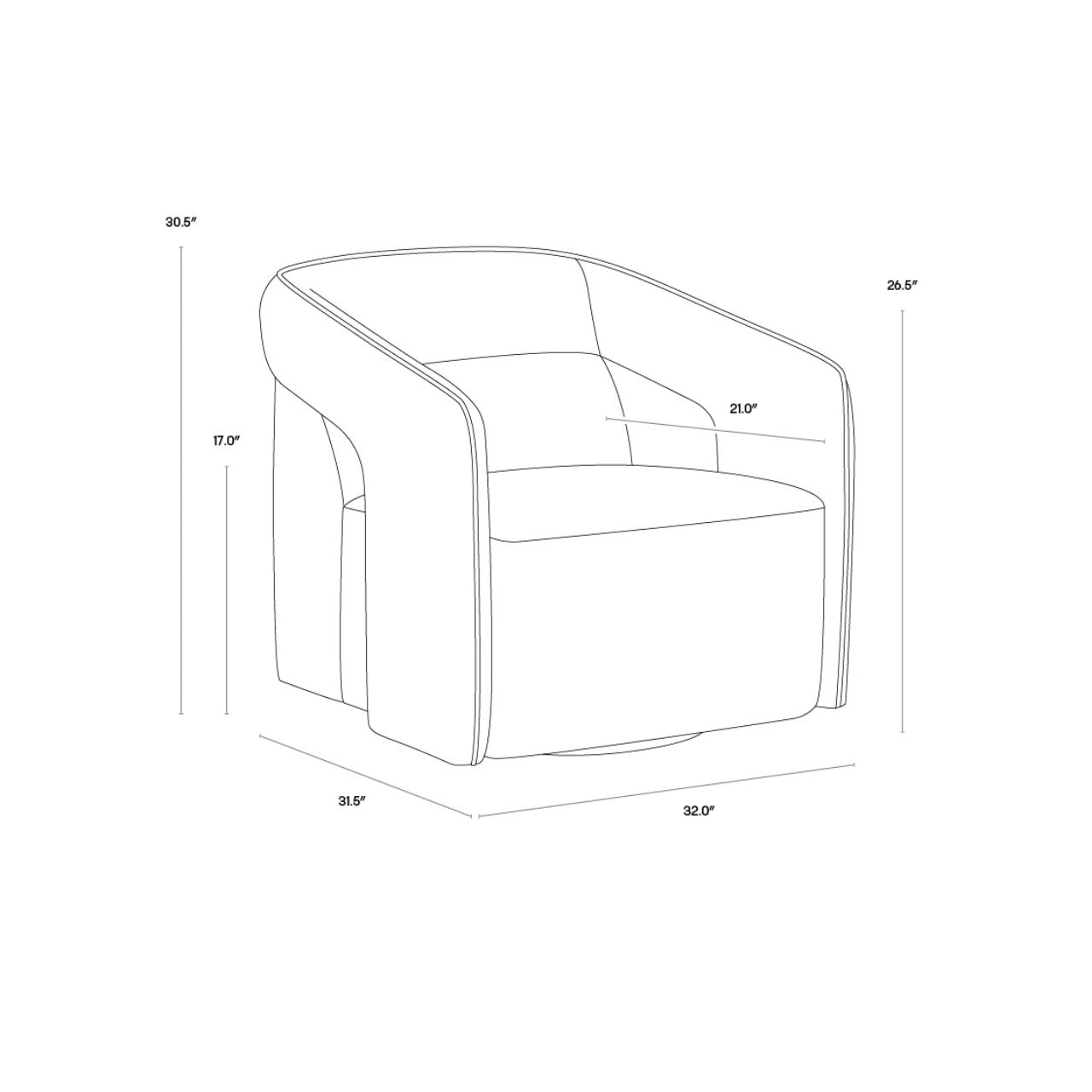 SP - FAUTEUIL LONG PIVOTANT KENDRICK