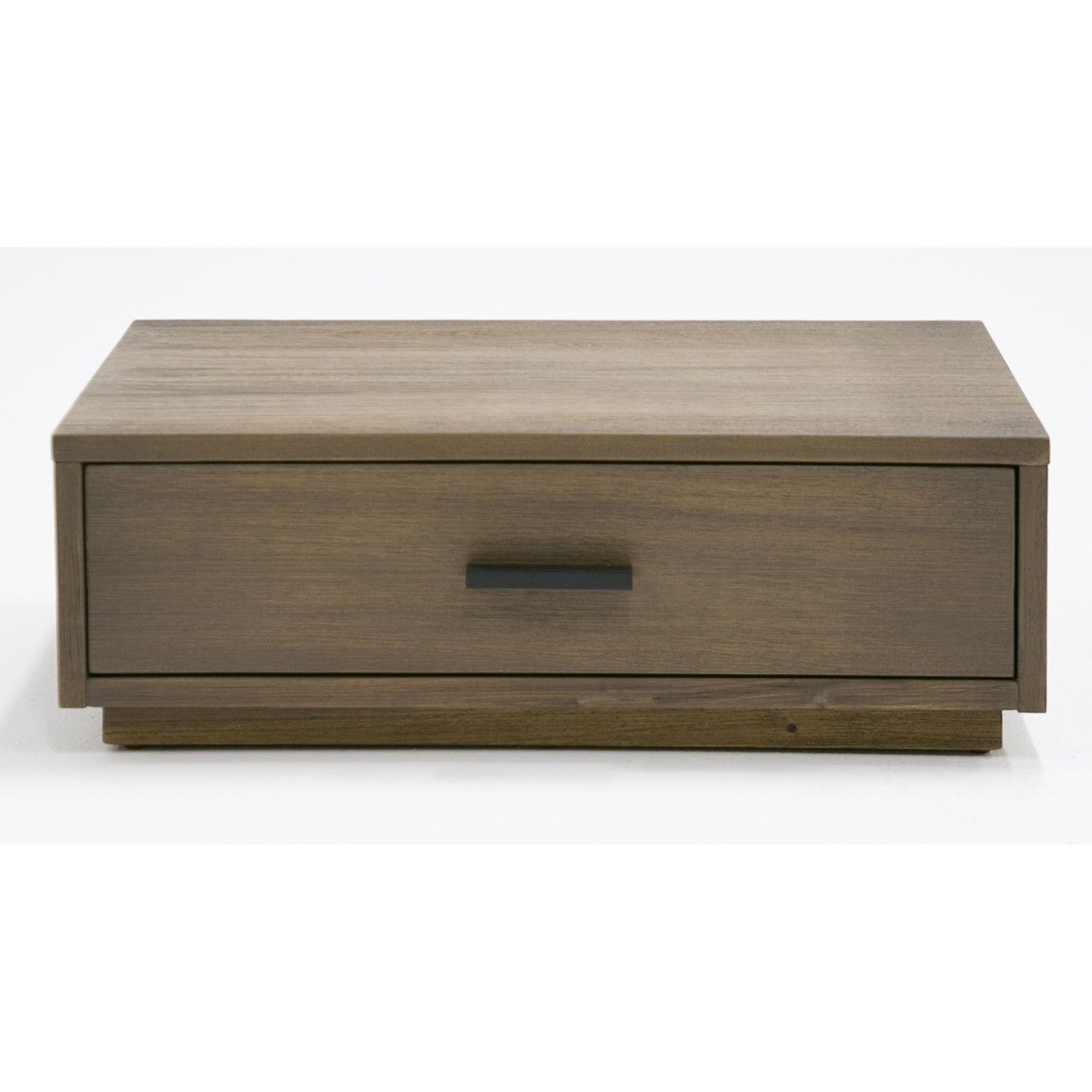 VG - NOVA DOMUS FANTASIA - LIT CONTEMPORAIN EN NOYER ET GRIS AVEC DEUX TABLES DE NUIT
