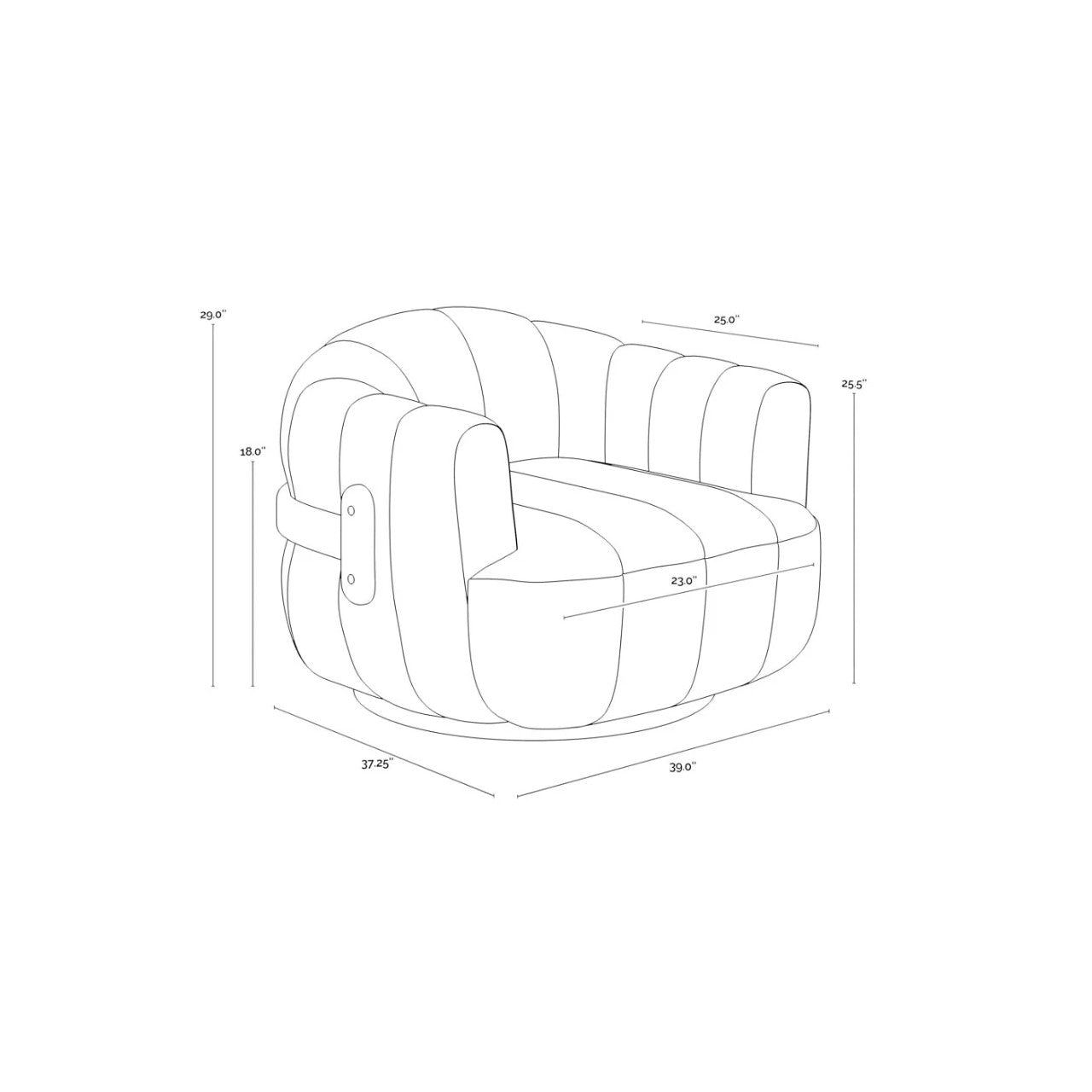 SP - FAUTEUIL PIVOTANT TADEO