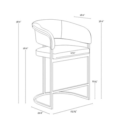 SP - TABOURET DE COMPTOIR MARRIS - DORÉ (DANNY TEAL)