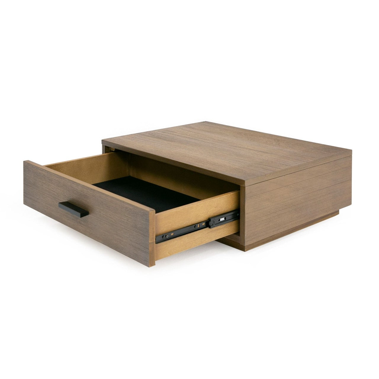 VG - NOVA DOMUS FANTASIA - LIT CONTEMPORAIN EN NOYER ET GRIS AVEC DEUX TABLES DE NUIT