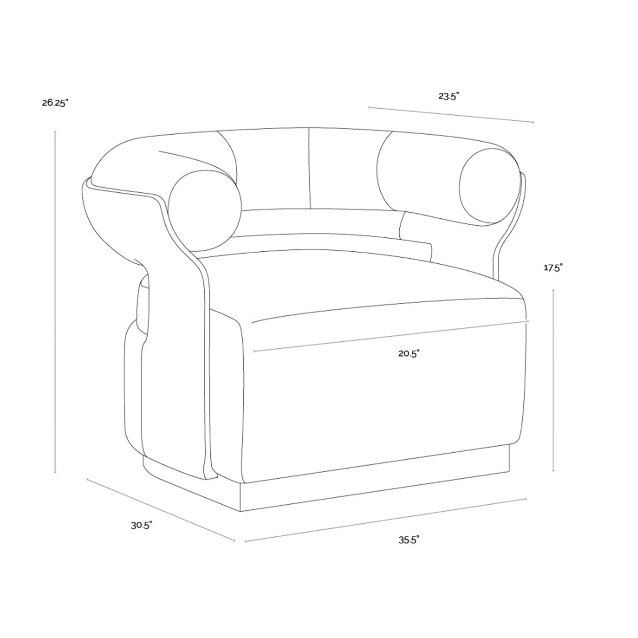 SP - FAUTEUIL LONG PIVOTANT OLIDA - HELIOS CHECK NOIR