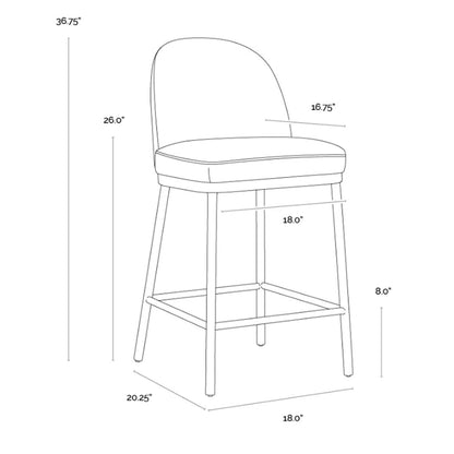 SP - TABOURET DE COMPTOIR LAVANIA