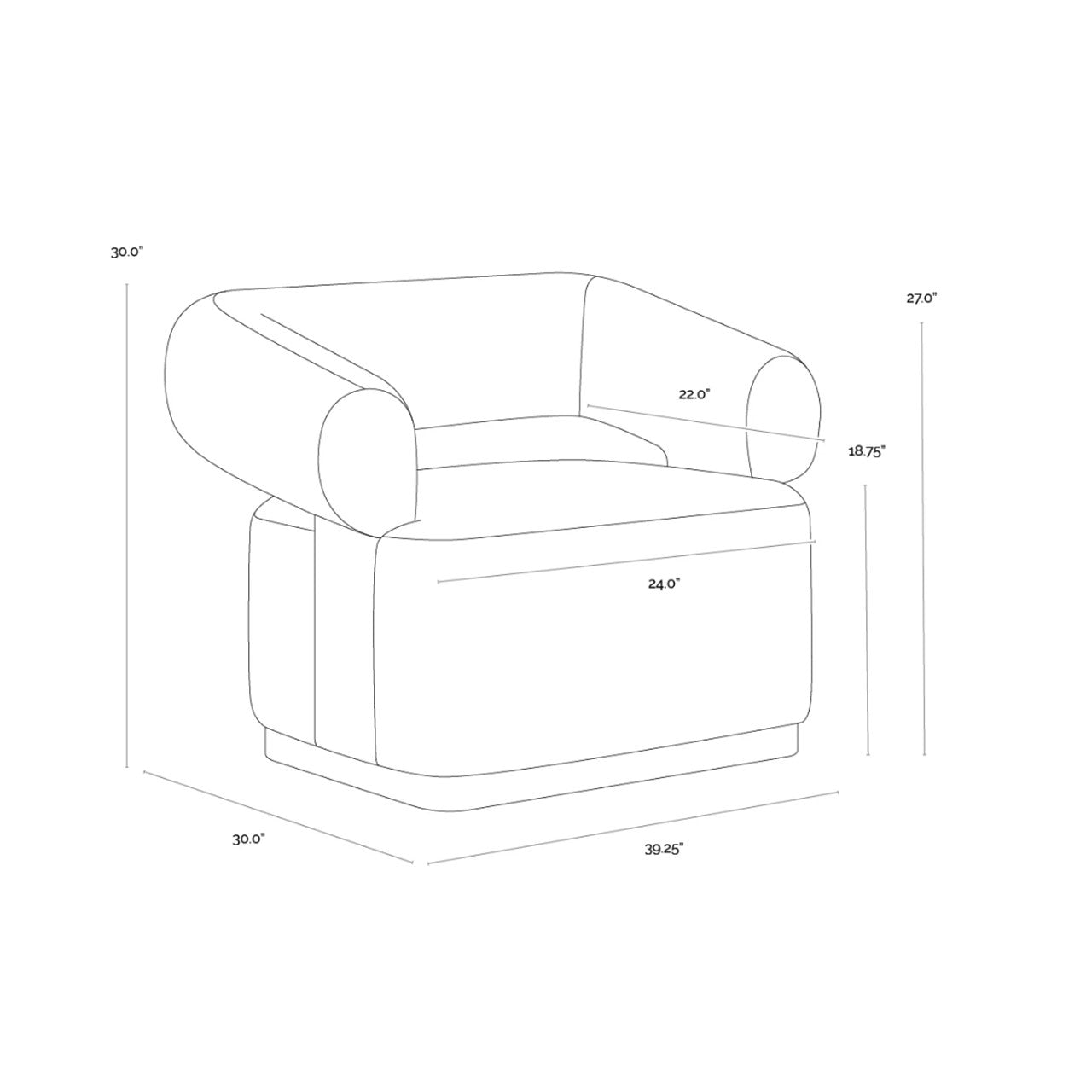 SP - FAUTEUIL LONG PIVOTANT AGGIE