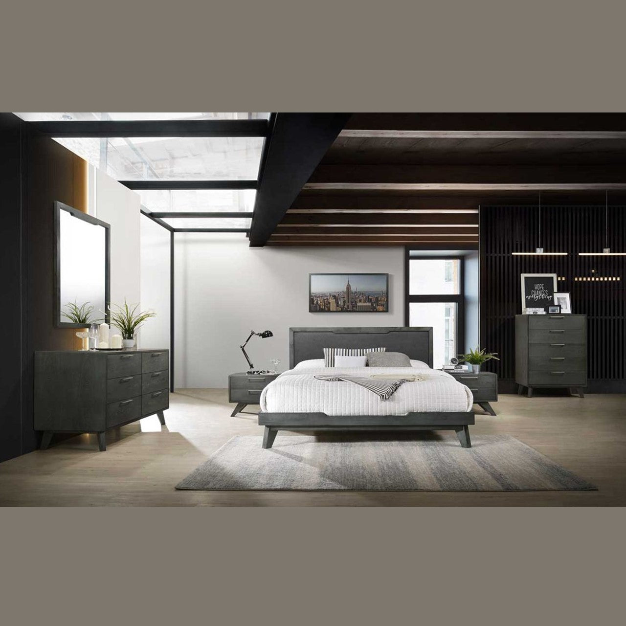VG - NOVA DOMUS SORIA LIT MODERNE GRIS LAVÉ