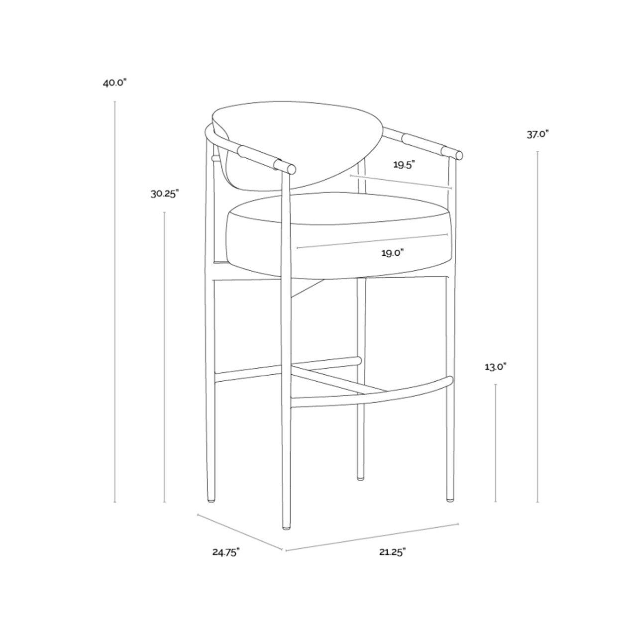 SP - TABOURET DE BAR HELOISE